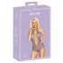 Kyssbar spets-body med nackband (lila)