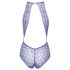 Kyssbar spets-body med nackband (lila)