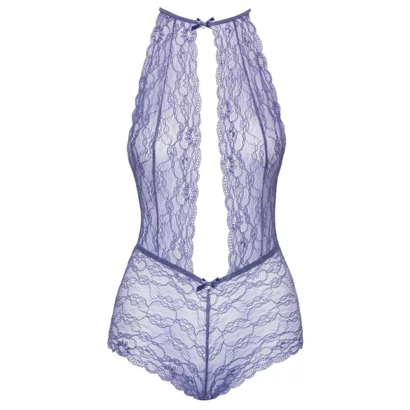 Kissable - body med halsband - spets - lila - L/XL