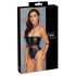 Cottelli Bondage - Glänsande Body med Armbojor (Svart) - L
