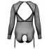 Cottelli Kurvor - transparent body (svart) - 2XL