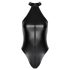 Noir - glansig body med halterneck (svart)