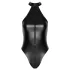 Noir - glansig body med halterneck (svart)