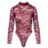 Cottelli - transparent spetsbody (röd) - M