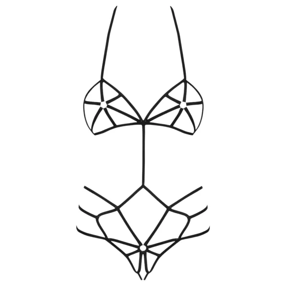 Obsessive - svart dekorativ bodysele (S/M)