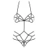 Obsessive - svart dekorativ bodysele (S/M)