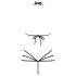 Obsessive - dekorativ kroppsele (svart) - S/M
