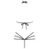 Obsessive - svart dekorativ bodysele (S/M)