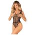 Obsessive B336 - Transparent, Öppen Mesh Body (Svart) - S-L