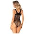 Obsessive B336 - Transparent, Öppen Mesh Body (Svart) - S-L