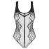 Obsessive - öppen body - transparent svart - S-L