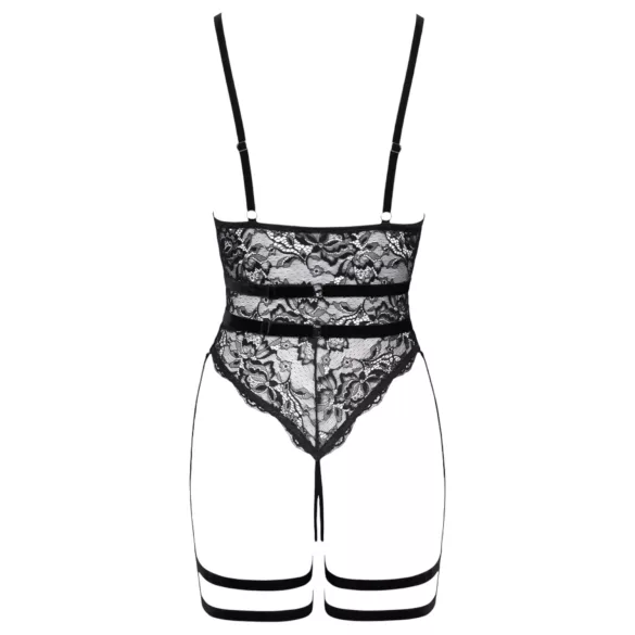 Cottelli - öppen body med remmar - svart - M
