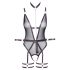 Cottelli Bondage - Öppen body med armmanschetter (svart)