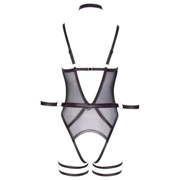 Cottelli Bondage - öppen body och armbojor (svart) - M