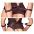 Cottelli Bondage - öppen body och armbojor (svart) - L