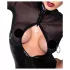 Noir - body med transparent insats - glansig - svart