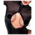 Noir - Glänsande body med transparent panel (svart) - L