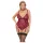 Cottelli Curves - body med kedjedetaljer - röd spets - 2XL