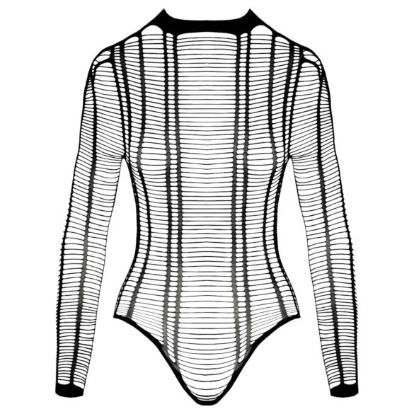 Cottelli - öppen body med ränder - svart - S-L