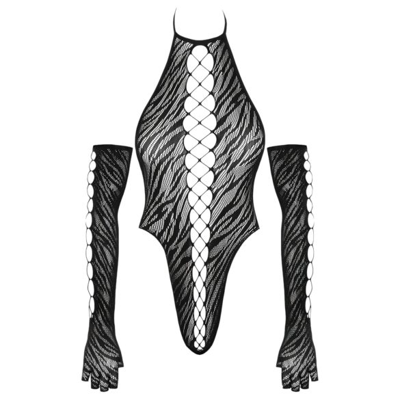 Cottelli - body med handskar - svart - S-L