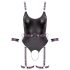 Cottelli - öppen bondage body med handbojor (svart) - M