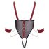 Cottelli Bondage - öppen body med remmar och kedja (svart) - L