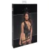 Noir Libido - body med strumpeband - svart - L