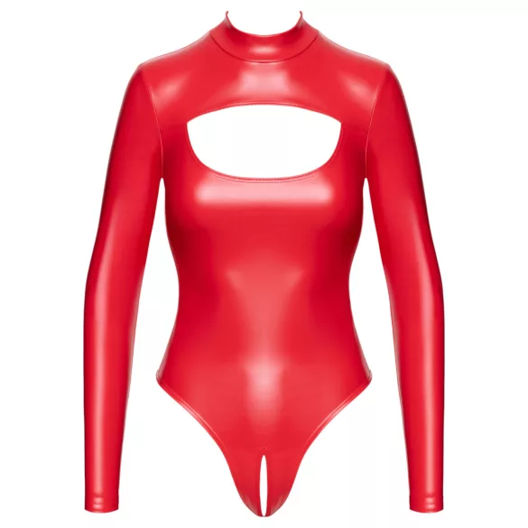 Noir - body med glanseffekt - röd - L