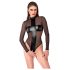 Noir - transparent, korsetterad body (svart) - M