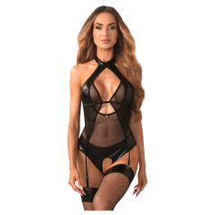   Obsessive Dominna - body - transparent, glansig effekt - svart