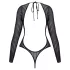 Cottelli - randig body med silvertråd (svart) - S-L