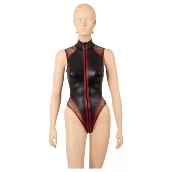 Cottelli - nätbody med dragkedja (svart)