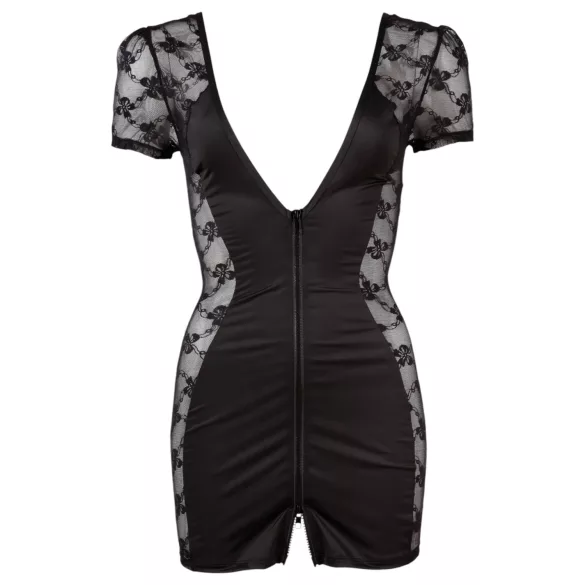 Cottelli - babydoll spets med rosett - svart