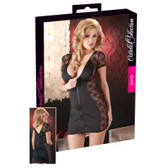 Cottelli - babydoll spets med rosett - svart - M