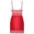 Obsessive - babydoll med spets och trosa - röd - L/XL