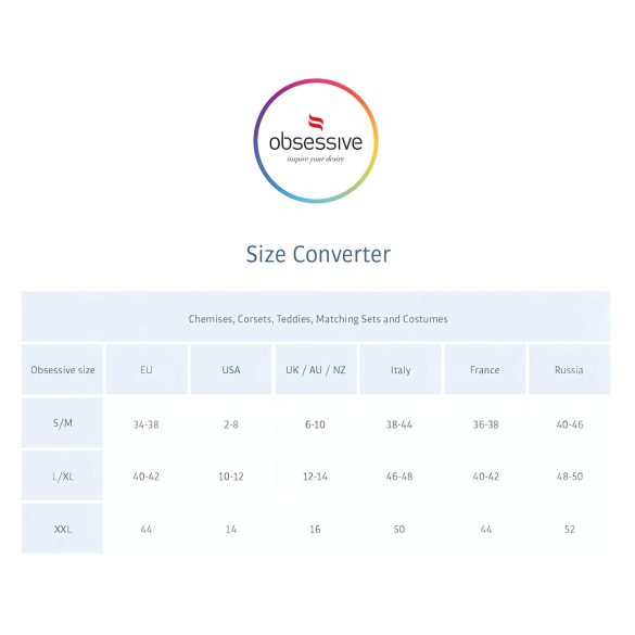 Obsessive - nattlinne och stringtrosa - röd - spets