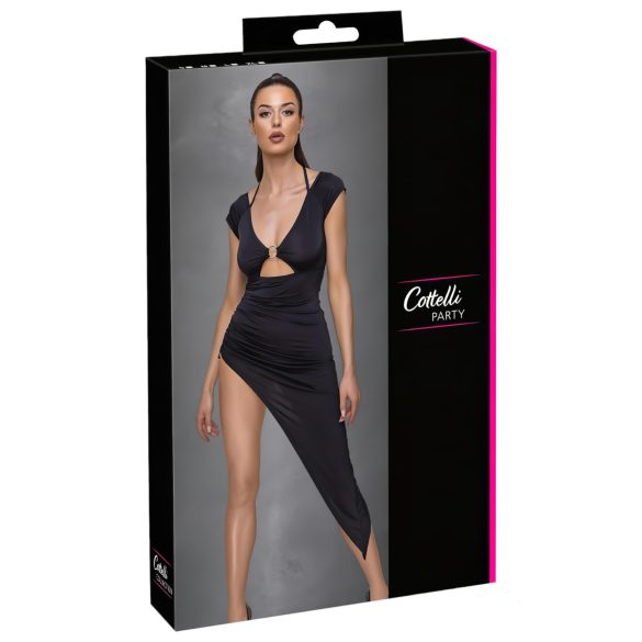 Cottelli Party - asymmetrisk klänning med ringar - svart - M