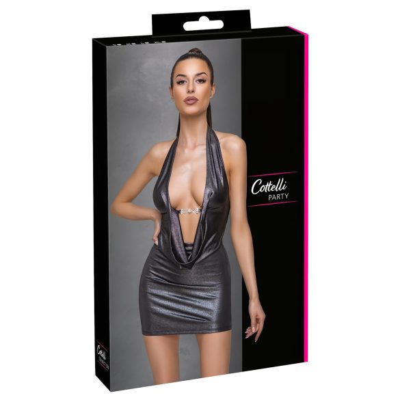 Cottelli Party - Halterneck Klänning (Silver)