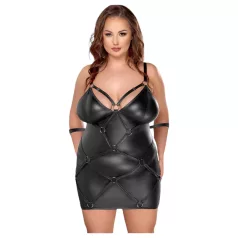 Cottelli Plus Size - klänning med handbojor - svart