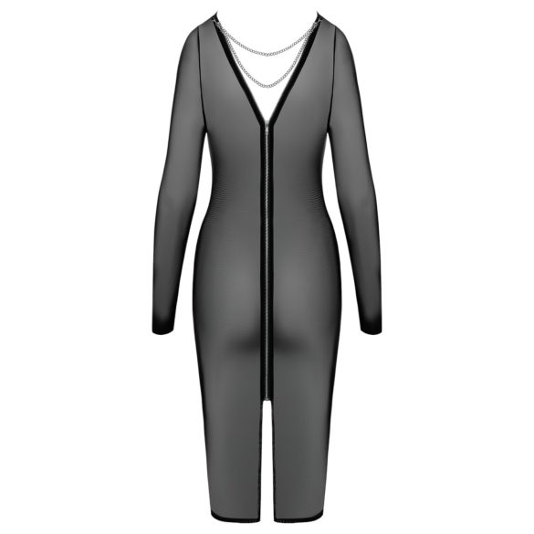 Cottelli Party - genomskinlig klänning med dragkedja - svart - M