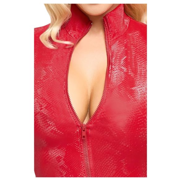 Cottelli - ormskinnmönstrad miniklänning (röd)