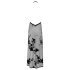 Noir - helt genomskinlig maxiklänning med blommönster (svart) - XL