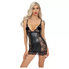 Noir - Miniklänning med transparenta sidor (svart)