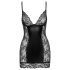 Noir - Miniklänning med transparenta sidor (svart)