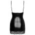 Noir - Miniklänning med transparenta sidor (svart)