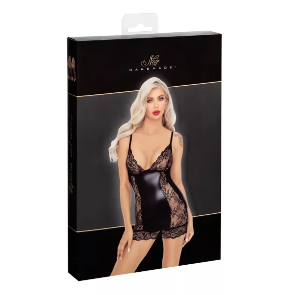 Noir - Miniklänning med transparenta sidor (svart) - L