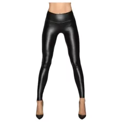 Noir - leggings dam - glansig lång - svart - M