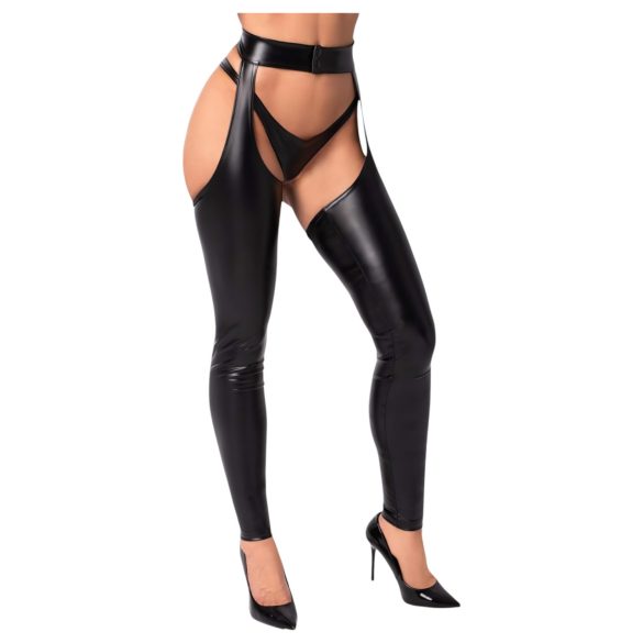 Noir - glansiga strumpbyxor - chaps (svart)