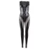 Cottelli - ärmlös catsuit - glänsande wetlook - svart - XL