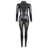 Cottelli - långärmad catsuit - glänsande - svart - S